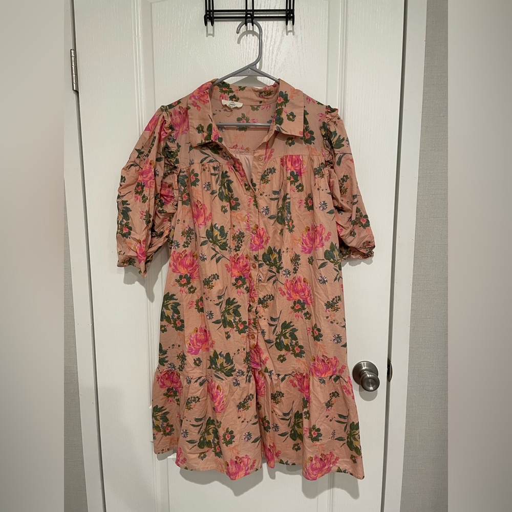 Floral puff sleeve dress